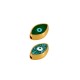 Enameled Zamak Bead Evil Eye Nail 12x8mm Ø1.8mm