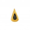 Plaqué or 24 carats/0,12 µm/ Noir pailleté