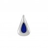Placcato argento antico 999°/5µm/ Blu trasparente