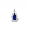 999° Silver Antique Plated/5µm/ Transparent Blue