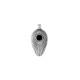 Enameled Zamak Charm Oval 14x22mm