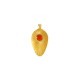 Enameled Zamak Charm Oval 14x22mm
