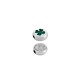 Enameled Zamak Slider Round with Four Leaf Clover 9mm Ø2.2mm
