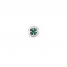 Placcato argento antico 999° / 5 µm / Verde glitterato