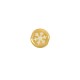 Enameled Zamak Slider Round with Snowflake 9mm Ø2.2mm