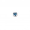 Placcato argento antico 999° / 5 µm / Blu glitterato