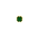 Enameled Zamak Slider Four Leaf Clover 9mm Ø2.2mm