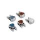 Enameled Zamak Slider Deer Head 7x10mm Ø2.2mm