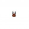 Plaqué argent antique 999° / 5 µm / paillettes noisette