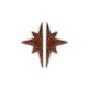 Enameled Zamak Pendant Star 15x30mm Ø2.2mm (2pcs/Set)