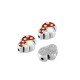 Entrepieza de Metal Zamak Setas Esmaltadas 8,8x10,8mm (Ø1.2mm)