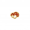 Placcato oro 24K / 0,12 µm / Rosso trasparente / Bianco