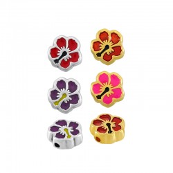 Perla in Zama Smaltata a Forma di Fiore 8.8 mm Ø1.3 mm