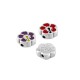 Perle en Zamak Émaillé Fleur 8.8 mm Ø1.3 mm