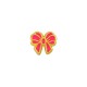 Enameled Zamak Bead Bow 12.5x11.2mm Ø1.4mm