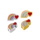 Enameled Zamak Bead Rainbow 14.9x8.6mm Ø1.5mm