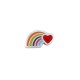 Enameled Zamak Bead Rainbow 14.9x8.6mm Ø1.5mm