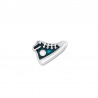 999° Silver Antique Plated/ 5µm/ Transparent Turquoise/ White