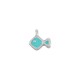 Enameled Zamak Charm Fish 9.6x6.3mm
