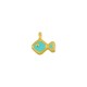 Enameled Zamak Charm Fish 9.6x6.3mm