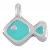 999° Silver Antique Plated/ 5µm/ Turquoise