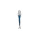 Enameled Zamak Charm Fish 4.9x22.6mm Ø1.3mm