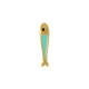 Enameled Zamak Charm Fish 4.9x22.6mm Ø1.3mm