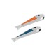 Enameled Zamak Charm Fish 4.9x22.6mm Ø1.3mm