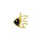 Enameled Zamak Charm Fish 14.6x12.9mm