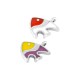 Enameled Zamak Charm Fish 14.6x12.9mm