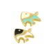 Enameled Zamak Charm Fish 14.6x12.9mm