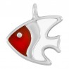 999° Silver Antique Plated/ 5µm/ Fluo Red/ White