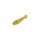 Enameled Zamak Charm Shell 5.6x15.5mm Ø1.8mm