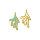 Enameled Zamak Charm Coral 11.8x17.5mm Ø1.5mm