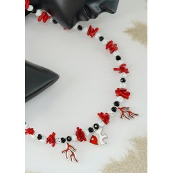 Charm Corail en Zamak Émaillé 11.8 x 17.5 mm Ø 1.5 mm