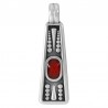 999° Silver Antique Plated/ 5µm/ Transparent Red