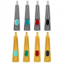 Pendentif Géométrique en Zamak Émaillé 7.3 x 26.8 mm Ø 2.3 mm