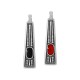 Colgante de Metal Zamak Rectangular Esmaltado 7,3x26,8mm (Ø2,3mm)