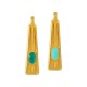 Colgante de Metal Zamak Rectangular Esmaltado 7,3x26,8mm (Ø2,3mm)
