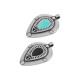 Colgante de Metal Zamak Gota Esmaltada 22,6x30,5mm (Ø2,3mm)