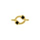 Enameled Zamak Connector Oval with Rhombus 8.6x11mm
