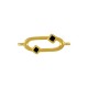 Enameled Zamak Connector Oval with Rhombus 8.8x19.7mm