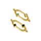 Enameled Zamak Connector Oval with Rhombus 8.8x19.7mm
