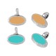 Enameled Zamak Charm Oval 8.4x5mm Ø1.8mm
