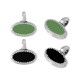 Enameled Zamak Charm Oval 8.4x5mm Ø1.8mm