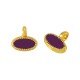 Enameled Zamak Charm Oval 8.4x5mm Ø1.8mm