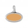 999° Silver Antique Plated/ 5µm/ Light Peach