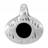 999° Silver Antique Plated/ 5µm/ Black