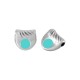 Ciondolo Semicircolare in Zama Smaltata 10.3X9.8 mm Ø2 mm