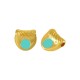 Charm en Zamak Émaillé. Demi-Cercle. 10.3 x 9.8 mm. Ø 2 mm